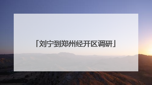 刘宁到郑州经开区调研