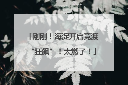 刚刚！海淀开启竞渡“狂飙”！太燃了！