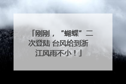 刚刚，“蝴蝶”二次登陆 台风给到浙江风雨不小！