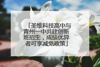 圣维科技高中与青州一中共建创新班招生，成绩优异者可享减免政策