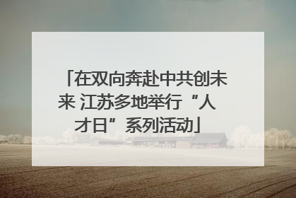在双向奔赴中共创未来 江苏多地举行“人才日”系列活动