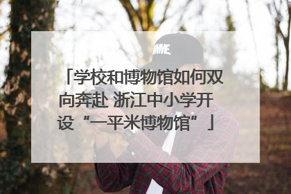 学校和博物馆如何双向奔赴 浙江中小学开设“一平米博物馆”