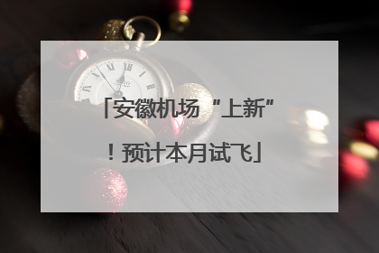 安徽机场“上新”！预计本月试飞