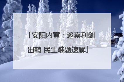 安阳内黄：巡察利剑出鞘 民生难题速解