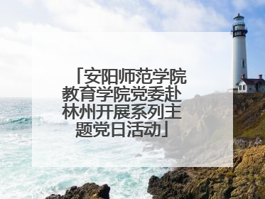 安阳师范学院教育学院党委赴林州开展系列主题党日活动