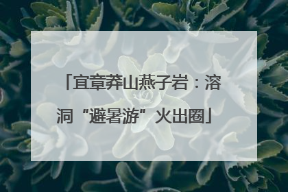 宜章莽山燕子岩：溶洞“避暑游”火出圈