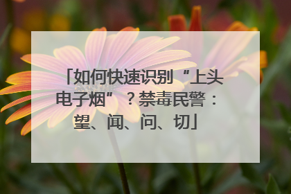 如何快速识别“上头电子烟”？禁毒民警：望、闻、问、切