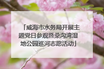 威海市水务局开展主题党日参观暨桑沟湾湿地公园巡河志愿活动