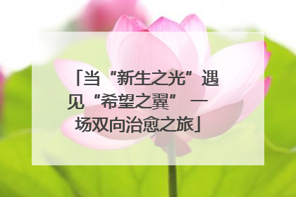 当“新生之光”遇见“希望之翼” 一场双向治愈之旅