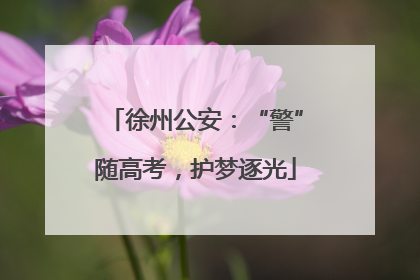 徐州公安：“警”随高考，护梦逐光