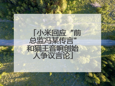 小米回应“前总监冯某传言”和猫王音响创始人争议言论