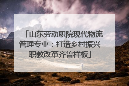山东劳动职院现代物流管理专业：打造乡村振兴职教改革齐鲁样板