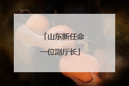 山东新任命一位副厅长