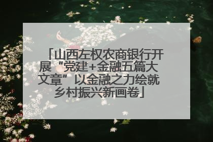 山西左权农商银行开展“党建+金融五篇大文章”以金融之力绘就乡村振兴新画卷