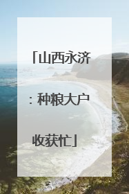 山西永济：种粮大户收获忙