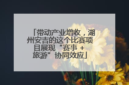 带动产业增收，湖州安吉的这个比赛项目展现“赛事 + 旅游”协同效应