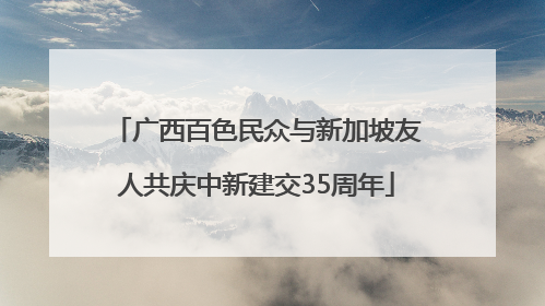 广西百色民众与新加坡友人共庆中新建交35周年
