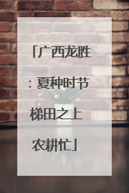 广西龙胜：夏种时节 梯田之上农耕忙