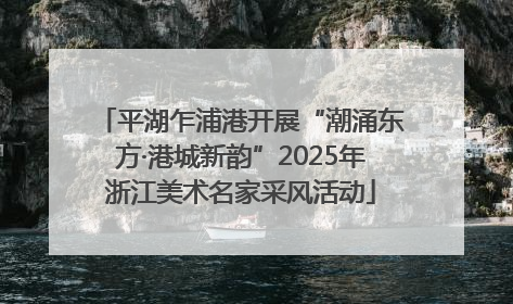 平湖乍浦港开展“潮涌东方·港城新韵”2025年浙江美术名家采风活动