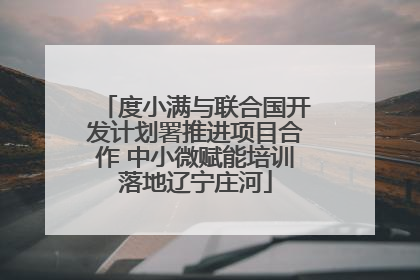 度小满与联合国开发计划署推进项目合作 中小微赋能培训落地辽宁庄河