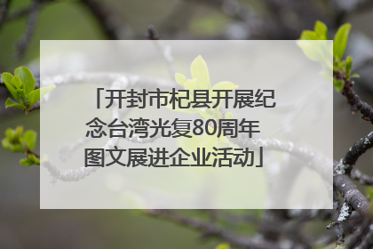 开封市杞县开展纪念台湾光复80周年图文展进企业活动