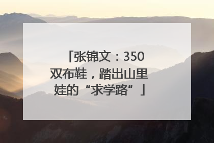 张锦文：350双布鞋，踏出山里娃的“求学路”