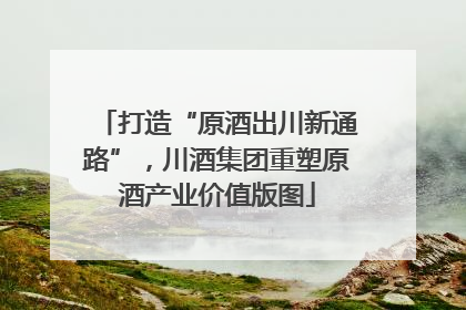 打造“原酒出川新通路”，川酒集团重塑原酒产业价值版图