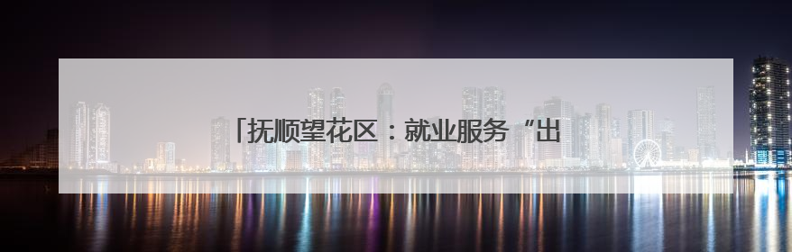 抚顺望花区：就业服务“出圈” 居民幸福“加码”
