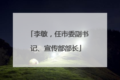 李敏，任市委副书记、宣传部部长