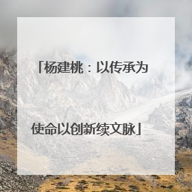 杨建桃：以传承为使命以创新续文脉