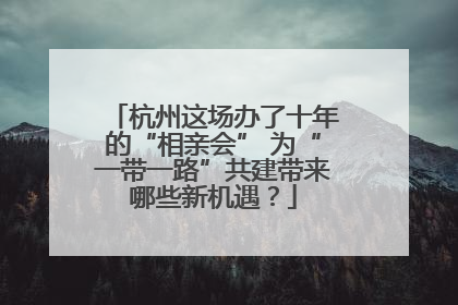 杭州这场办了十年的“相亲会” 为“一带一路”共建带来哪些新机遇？