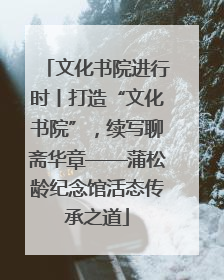 文化书院进行时丨打造“文化书院”，续写聊斋华章——蒲松龄纪念馆活态传承之道
