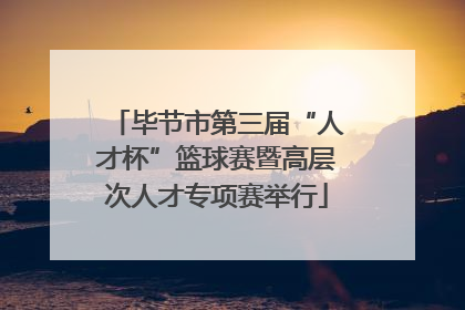 毕节市第三届“人才杯”篮球赛暨高层次人才专项赛举行