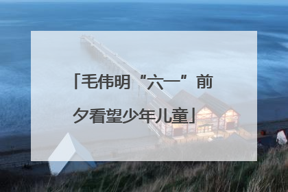 毛伟明“六一”前夕看望少年儿童