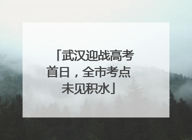 武汉迎战高考首日，全市考点未见积水