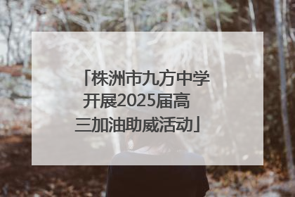 株洲市九方中学开展2025届高三加油助威活动