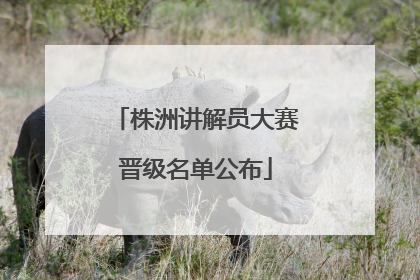 株洲讲解员大赛晋级名单公布