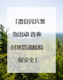 澧县民兵紧急出动 连夜封堵管涌除险保安全