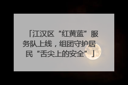 江汉区“红黄蓝”服务队上线，组团守护居民“舌尖上的安全”