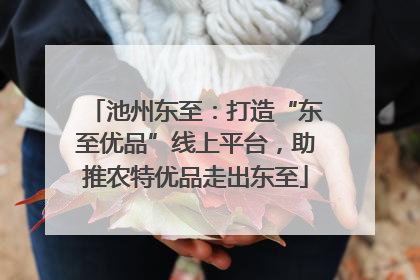 池州东至：打造“东至优品”线上平台，助推农特优品走出东至