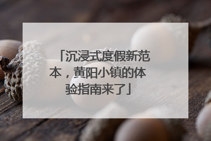 沉浸式度假新范本，黄阳小镇的体验指南来了
