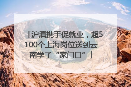 沪滇携手促就业，超5100个上海岗位送到云南学子“家门口”