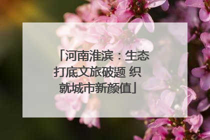 河南淮滨：生态打底文旅破题 织就城市新颜值