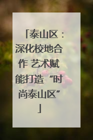 泰山区：深化校地合作 艺术赋能打造“时尚泰山区”