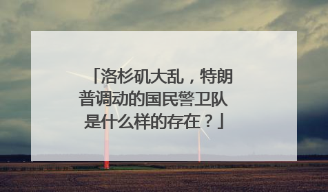 洛杉矶大乱，特朗普调动的国民警卫队是什么样的存在？