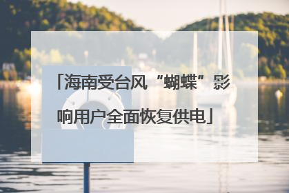海南受台风“蝴蝶”影响用户全面恢复供电