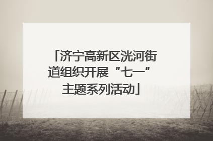 济宁高新区洸河街道组织开展“七一” 主题系列活动
