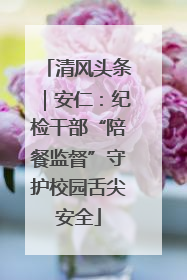 清风头条｜安仁：纪检干部“陪餐监督”守护校园舌尖安全