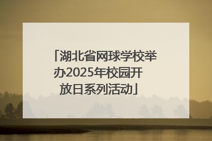 湖北省网球学校举办2025年校园开放日系列活动