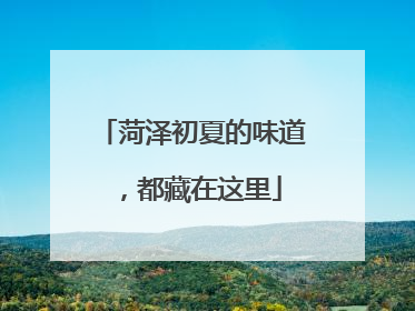 菏泽初夏的味道，都藏在这里